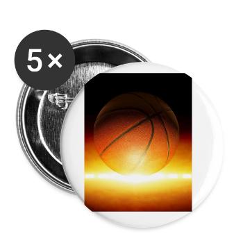 Basketball planet under the sun 🏀☀️ - Buttons large 2.2''/56 mm (5-pack) - white - Front