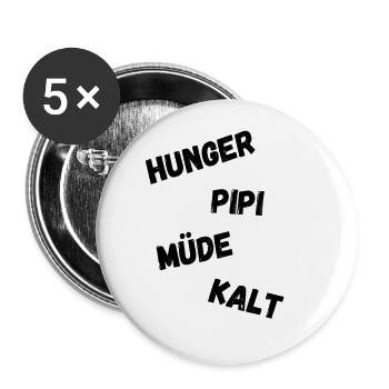 Alltagsabenteuer im Minimalismus / Gefühlswelten - Buttons groß 56 mm (5er Pack) - Weiß - Vorne