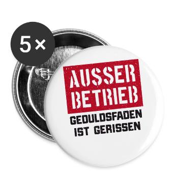Lustige Sprüche lustiger Spruch Ausser Betrieb - Buttons groß 56 mm (5er Pack) - Weiß - Vorne