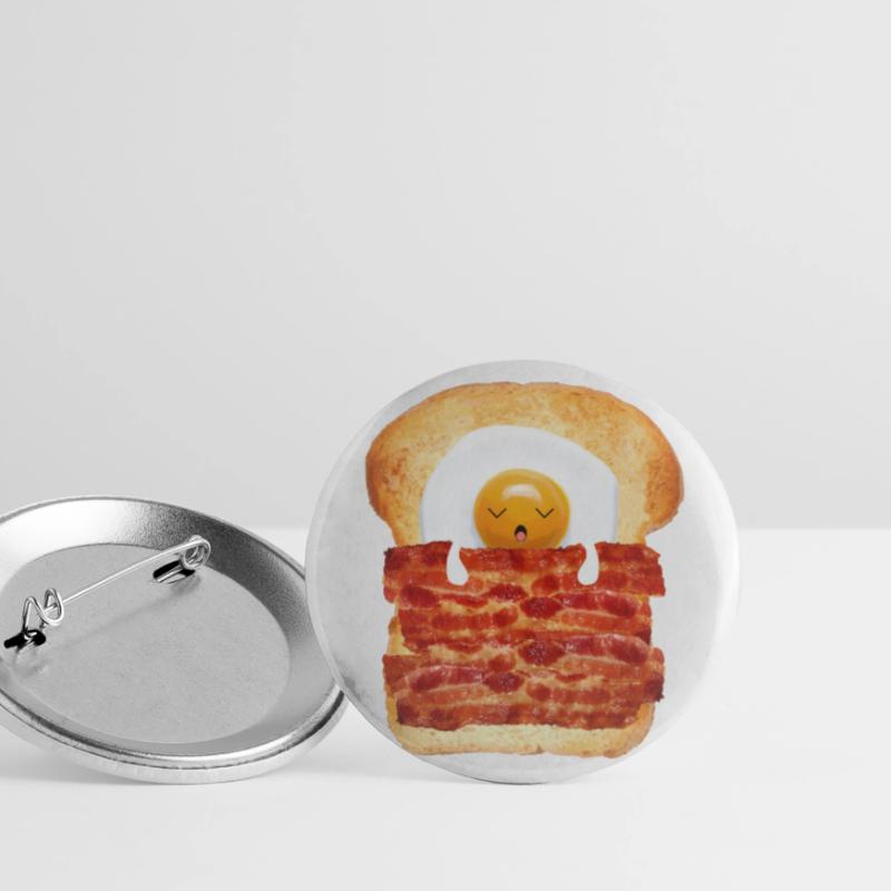 Egg, Bacon & Toast Buttons large 2.2''/56 mm (5-pack)