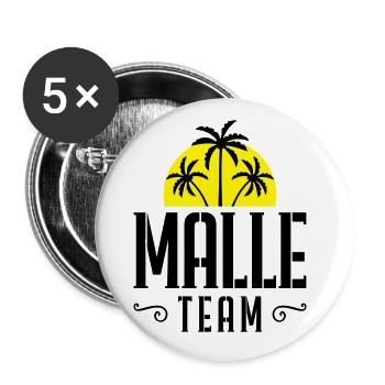 Malle team sun - Buttons large 2.2''/56 mm (5-pack) - white - Front