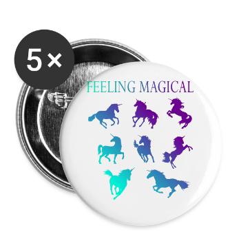 Feeling magical - Buttons large 2.2''/56 mm (5-pack) - white - Front