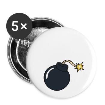 Baby Bomb - Baby Party Pregnancy Announcement - Buttons large 2.2''/56 mm (5-pack) - white - Front