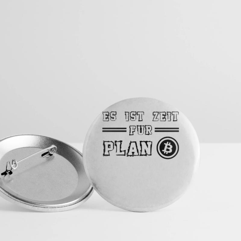 It's Time for Plan Bitcoin Button Cryptocurrency Buttons large 2.2''/56 mm (5-pack)