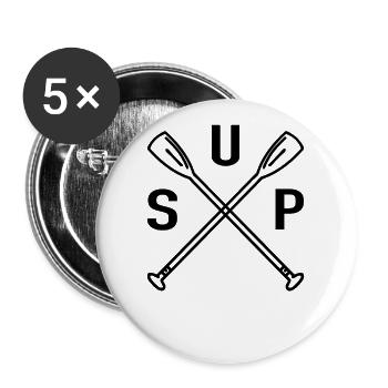SUP Paddel - Stand Up Paddle Board SUP Board - Buttons groß 56 mm (5er Pack) - Weiß - Vorne