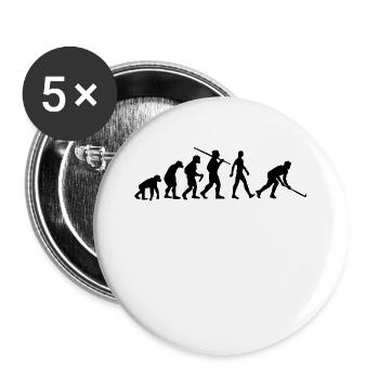 Hockey Evolution Feldhockey - Buttons groß 56 mm (5er Pack) - Weiß - Vorne