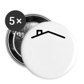 House Roof - Buttons large 2.2''/56 mm (5-pack) - white - Front