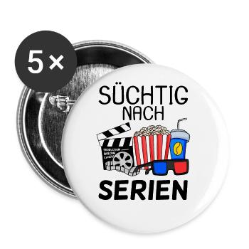 Serie - Buttons groß 56 mm (5er Pack) - Weiß - Vorne