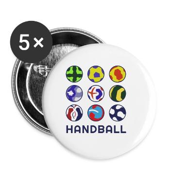 Handball Player Design Cool Handball Minimalist - Buttons large 2.2''/56 mm (5-pack) - white - Front