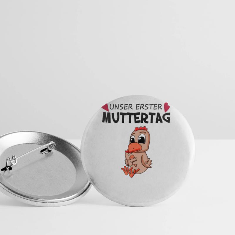 Muttertag - erster Muttertag Geschenk Buttons groß 56 mm (5er Pack)