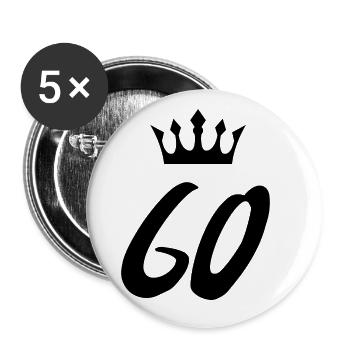 60 Number crown - Buttons large 2.2''/56 mm (5-pack) - white - Front
