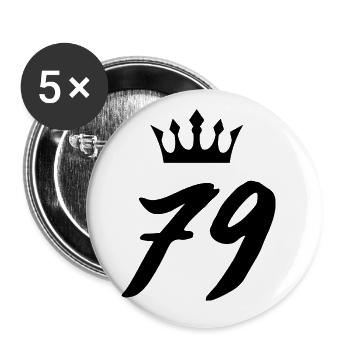 79 Number crown - Buttons large 2.2''/56 mm (5-pack) - white - Front