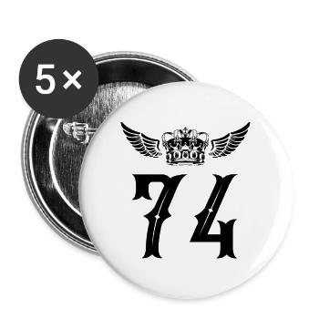74 Number crown - Buttons large 2.2''/56 mm (5-pack) - white - Front