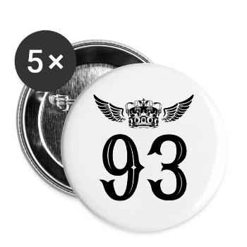 93 Number crown - Buttons large 2.2''/56 mm (5-pack) - white - Front