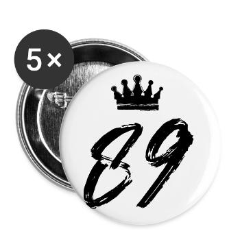 89 Number crown - Buttons large 2.2''/56 mm (5-pack) - white - Front