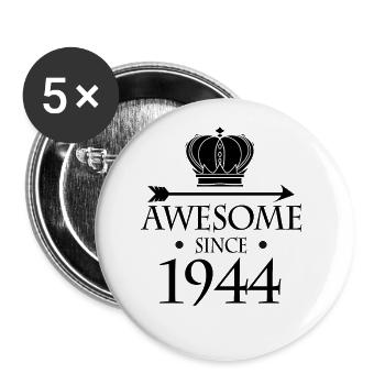 Born in 1944 - Fantastic since 1944 - Buttons large 2.2''/56 mm (5-pack) - white - Front