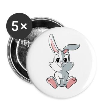 Rabbit Rabbit - Buttons large 2.2''/56 mm (5-pack) - white - Front