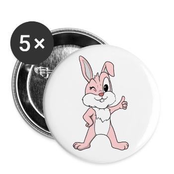 Rabbit Rabbit - Buttons large 2.2''/56 mm (5-pack) - white - Front