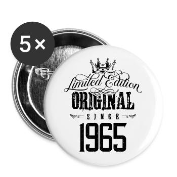 Édition limitée 1965 - Lot de 5 grands badges (56 mm) - blanc - Devant