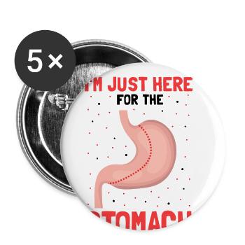 Magenbypass und Magenbypass Operation Design - Buttons groß 56 mm (5er Pack) - Weiß - Vorne