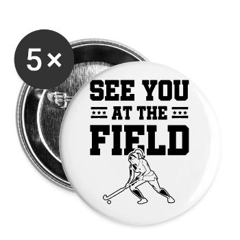 Field hockey sports - Buttons large 2.2''/56 mm (5-pack) - white - Front