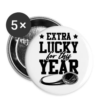 Cricket drôle de dicton - Lot de 5 grands badges (56 mm) - blanc - Devant