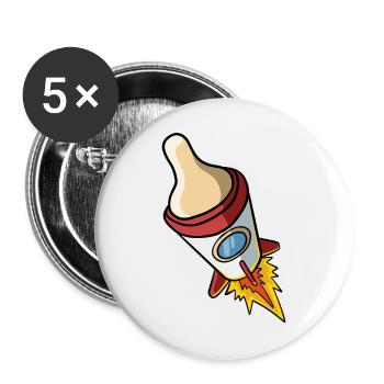 Baby Bottle Rocket - Buttons large 2.2''/56 mm (5-pack) - white - Front