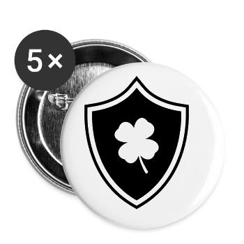 Armoiries du trèfle - Lot de 5 grands badges (56 mm) - blanc - Devant