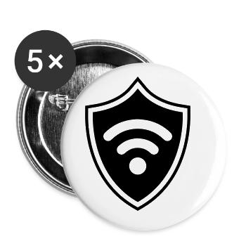 Wi-Fi Internet Coat of Arms - Buttons large 2.2''/56 mm (5-pack) - white - Front