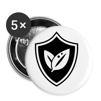 Leaf Ecology Coat of Arms - Buttons large 2.2''/56 mm (5-pack) - white - Front