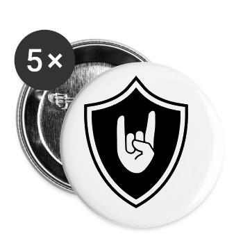 Party Hand Coat of Arms - Buttons large 2.2''/56 mm (5-pack) - white - Front