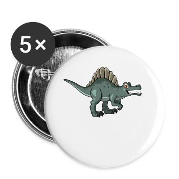 Spinosaurus Dinosaur - Buttons large 2.2''/56 mm (5-pack) - white - Front