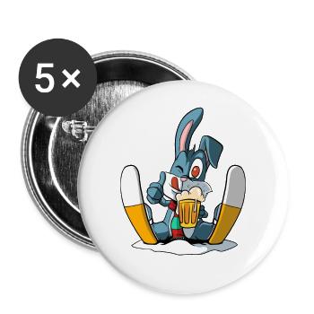Ski Apres Ski - Lot de 5 grands badges (56 mm) - blanc - Devant