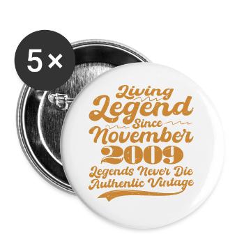 Il était une fois une légende. Novembre 2009 Naissance - Lot de 5 grands badges (56 mm) - blanc - Devant
