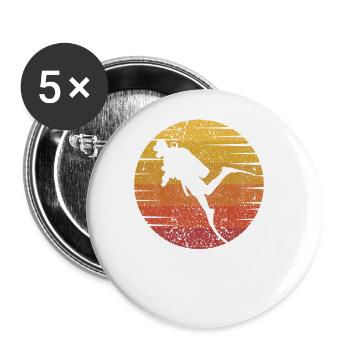 Goggles Diving Mask Diving Fins Diver Diver - Buttons large 2.2''/56 mm (5-pack) - white - Front