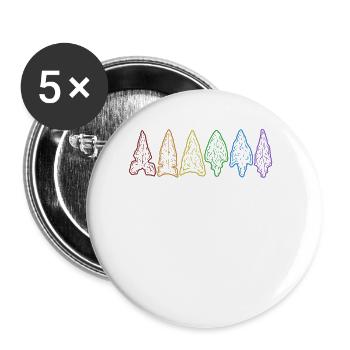 Arrowheads LGBT Rainbow Hunting Tips Arrowheads - Buttons large 2.2''/56 mm (5-pack) - white - Front