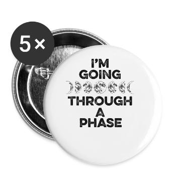 I'm Going Through A Phase Starry Sky Cosmologist - Buttons large 2.2''/56 mm (5-pack) - white - Front