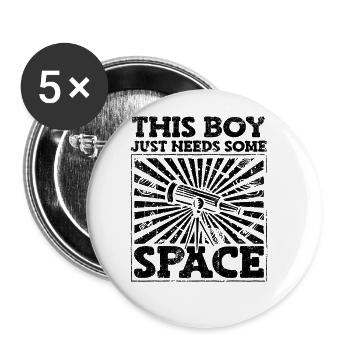 Ce garçon a juste besoin d’un peu d’astronomie cosmologiste spatiale - Lot de 5 grands badges (56 mm) - blanc - Devant