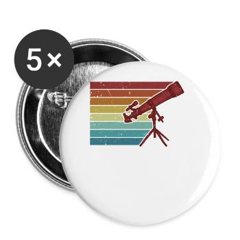 Rétro Starry Sky Cosmologiste Astronomy Photographe - Lot de 5 grands badges (56 mm) - blanc - Devant