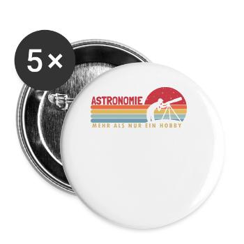 L’astronomie plus qu’un hobby Photographe d’astronomie - Lot de 5 grands badges (56 mm) - blanc - Devant