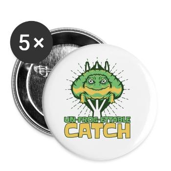 Un Frog Ettable Catch Kaulquappe Laubfrosch - Buttons groß 56 mm (5er Pack) - Weiß - Vorne