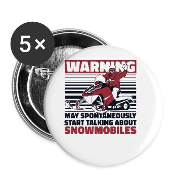 May Spontaneously Talking About Snowmobiles - Buttons groß 56 mm (5er Pack) - Weiß - Vorne