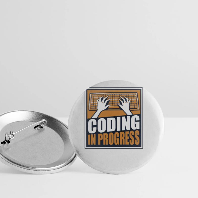 Coding In Progress Software Engineer Developer Buttons large 2.2''/56 mm (5-pack)