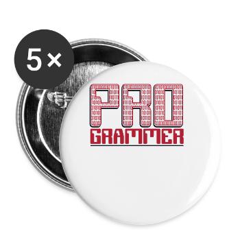Programmer Developer Software Developer Coder - Buttons large 2.2''/56 mm (5-pack) - white - Front