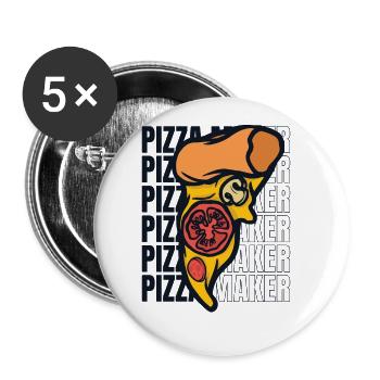 pizza maker pizza oven pizza pizza tray pizza maker - Buttons large 2.2''/56 mm (5-pack) - white - Front