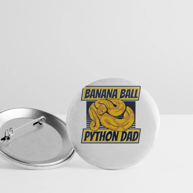 Banana Ball Python Dad Python Snake Banana Buttons large 2.2''/56 mm (5-pack)