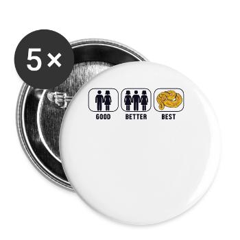 Good Better Best Banana Ball Python Banana Ball - Buttons large 2.2''/56 mm (5-pack) - white - Front