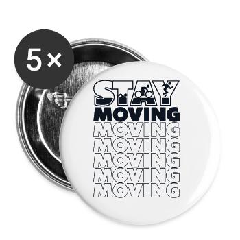 Stay Moving Triathlete Training Triathlon Bike Pro - Buttons large 2.2''/56 mm (5-pack) - white - Front