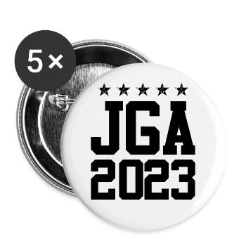 Jga 2023 Junggesellenabschied - Buttons groß 56 mm (5er Pack) - Weiß - Vorne