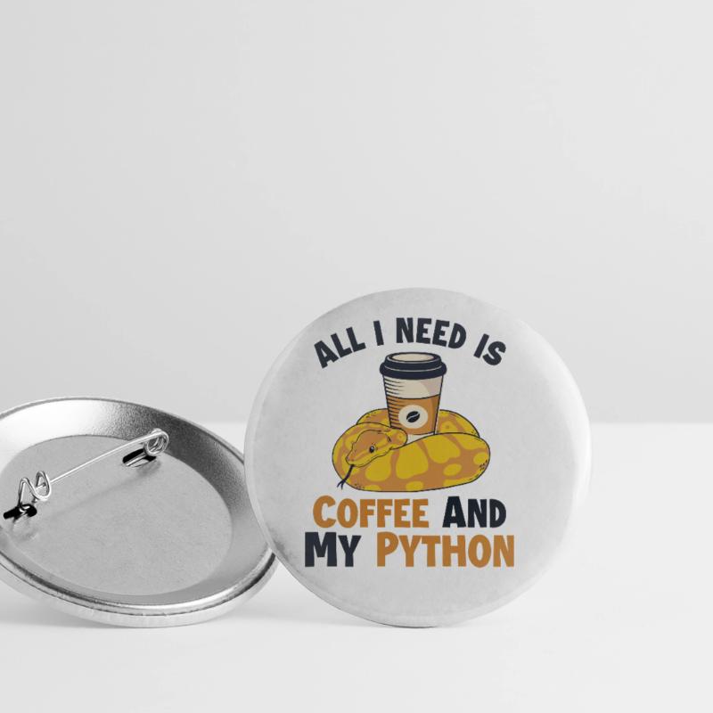 Coffee and Python Python Schlange Banana Ball Buttons groß 56 mm (5er Pack)